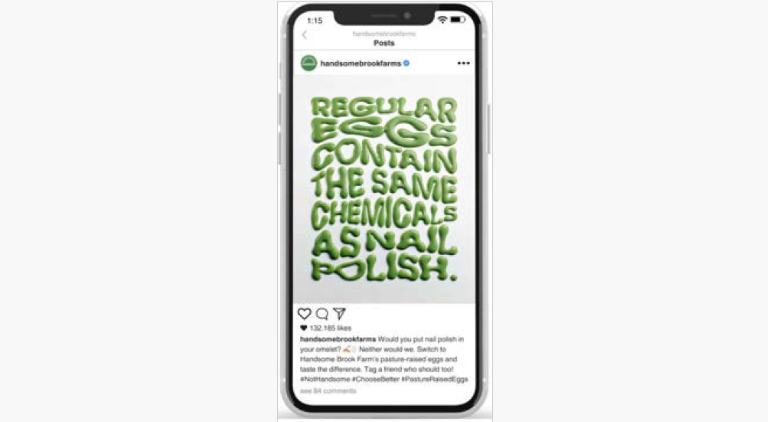 Mockup of a social media ad displayed on a smartphone.